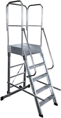 Escaleras con plataforma