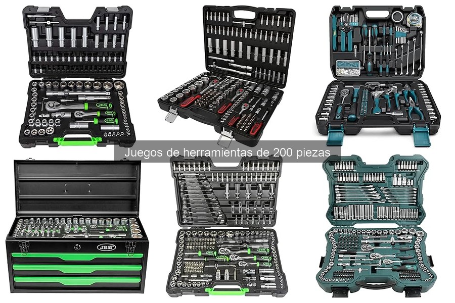 Accesorios adicionales para juegos de herramientas de 200 piezas