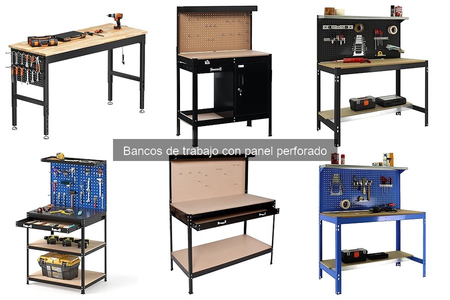 Accesorios indispensables para bancos de trabajo con panel perforado