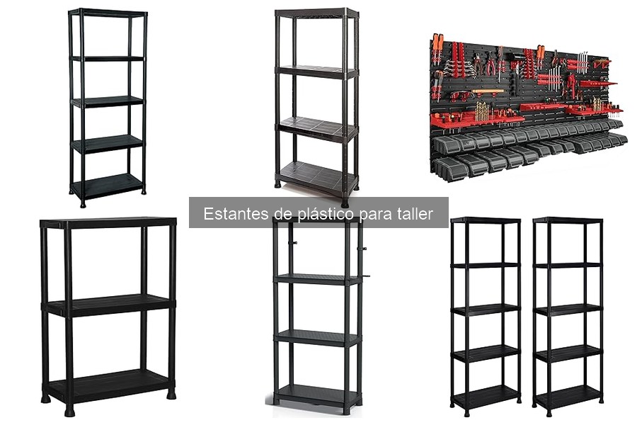 Capacidad de carga de estantes de plástico para talleres