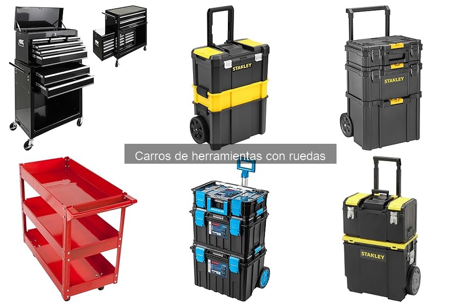 Cómo organizar herramientas en un carro con ruedas
