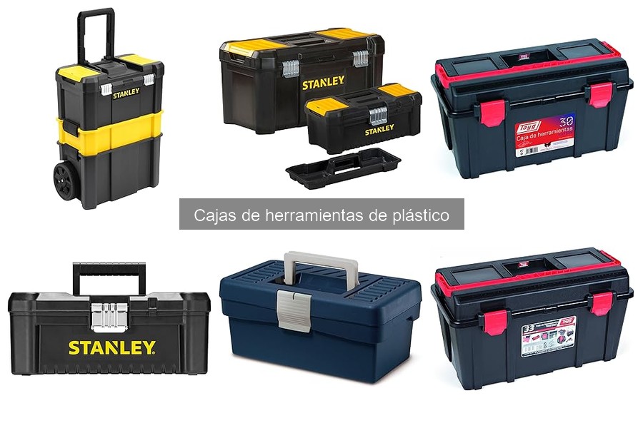 Comparativa de tamaños de cajas de herramientas de plástico