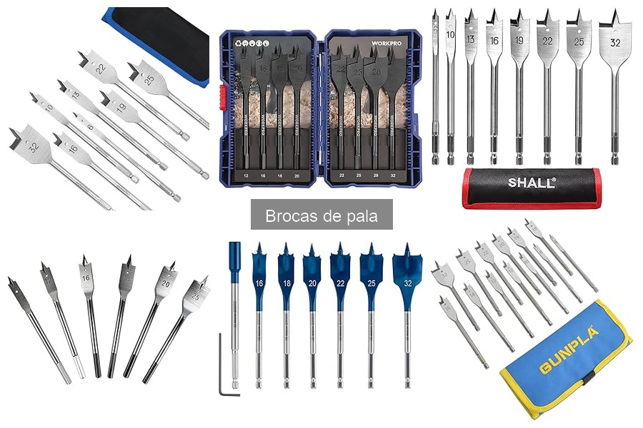 Diferentes tipos de brocas de pala y sus usos
