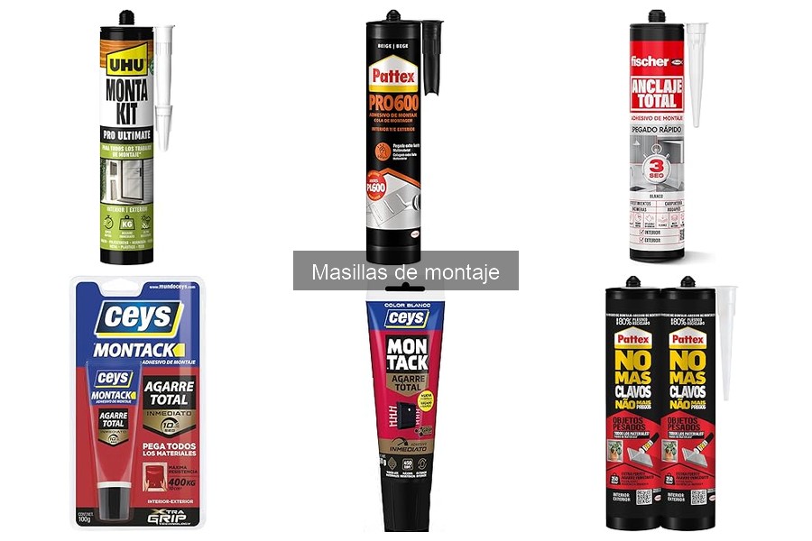 Mejores masillas de montaje para bricolaje en casa