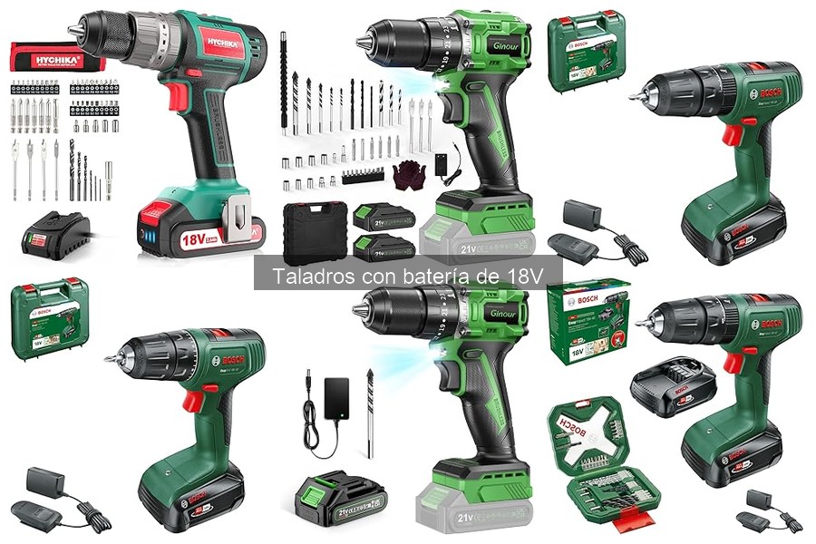 Mejores taladros de 18V con batería para bricolaje en casa