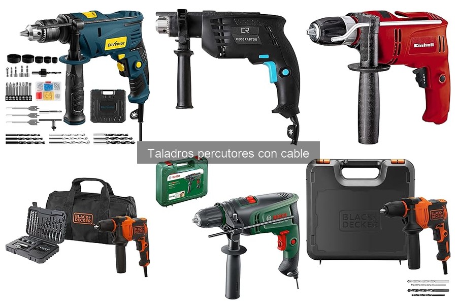 Precio promedio de taladros percutores con cable en 2023