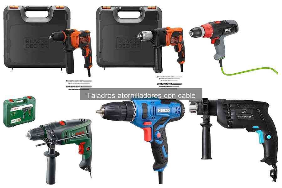 Taladros atornilladores con cable vs. taladros de impacto