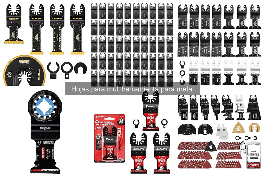 Tipos de hojas para multiherramienta y sus aplicaciones