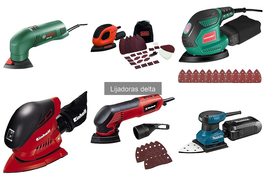 Tipos de lijadoras delta y sus usos específicos
