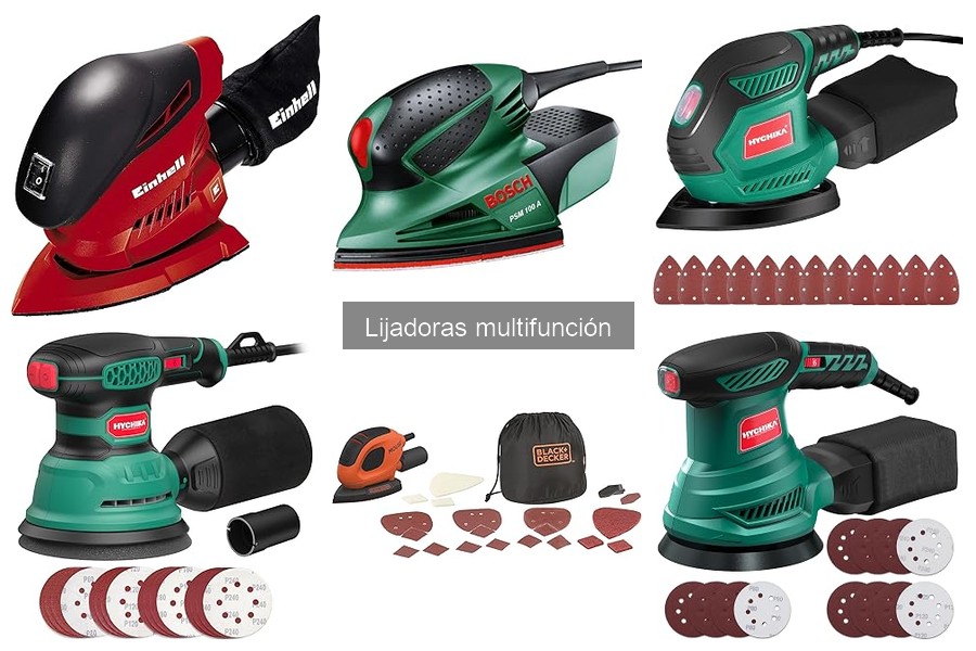 Tipos de lijadoras multifunción y sus usos específicos